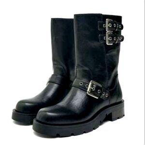 NWOT- ZARA Buckle Biker Ankle Boot Sz 36